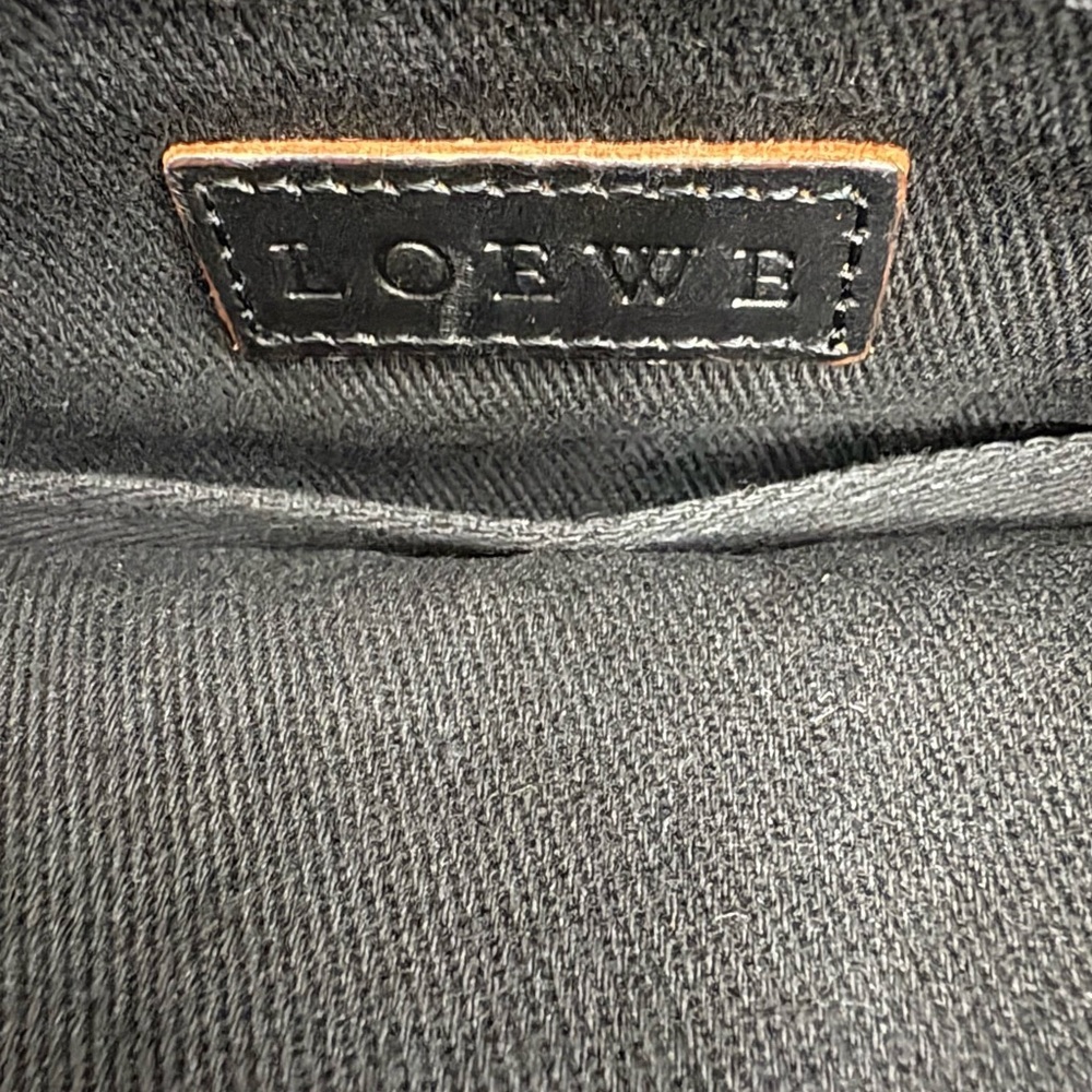 Loewe A4 Canvas Anagram Tote Bag Black Brown Cream - Picture 4 of 6